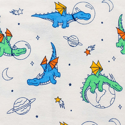 Boys Greentreat Organic Cotton Dinosaurs Print Pyjama Set