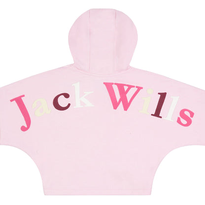 Jack Wills Girls Crop Peached Batwing Hoodie JWS5206C33