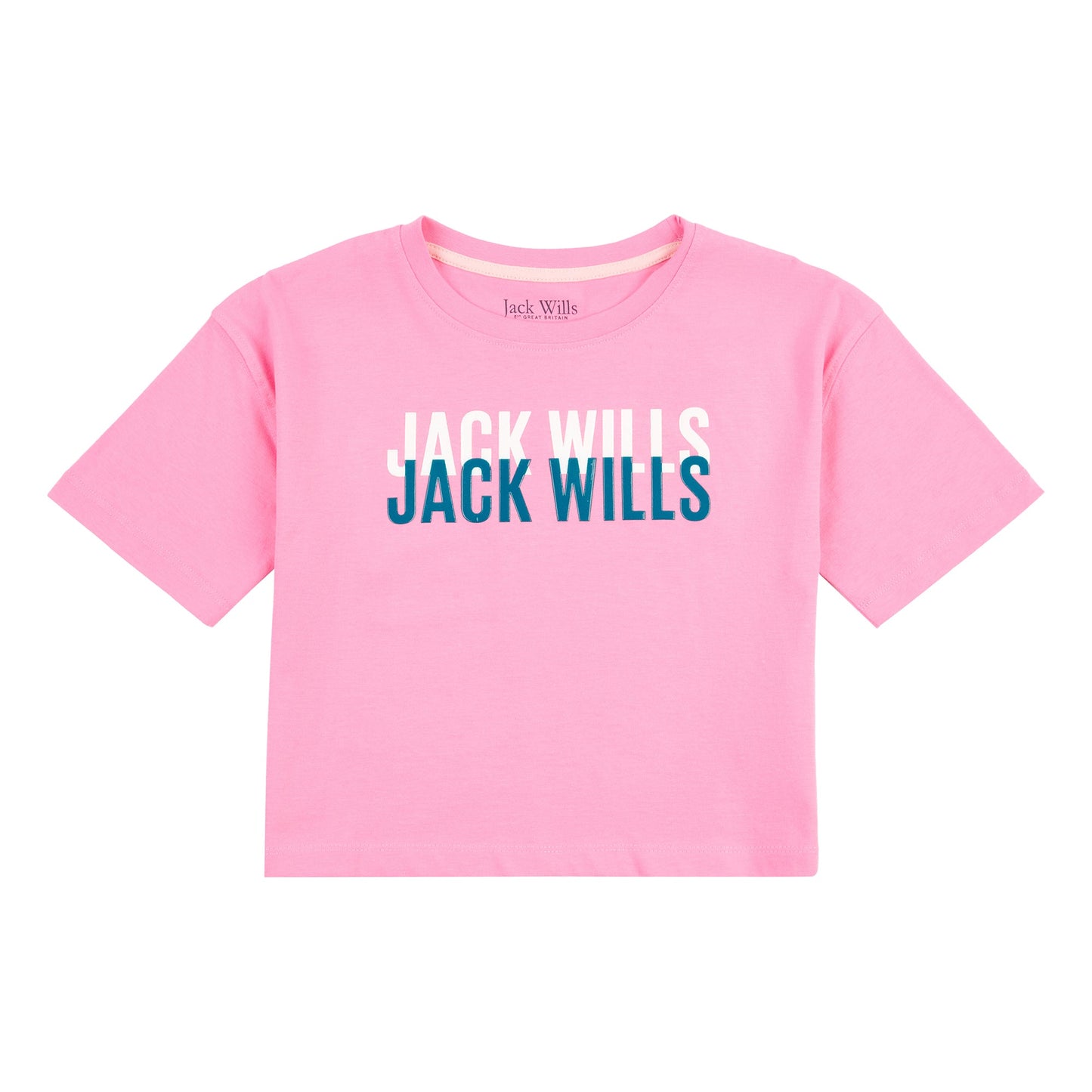 Jack Wills Girls Boxy Crop T-Shirt JWS5274C05
