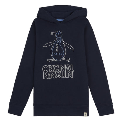 Original Penguin Large Logo Over The Head Hoodie - Blue PGN0902203